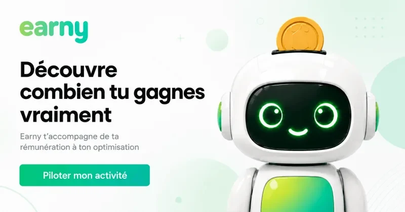 Aperçu de l’application Earny pour les kinés libéraux